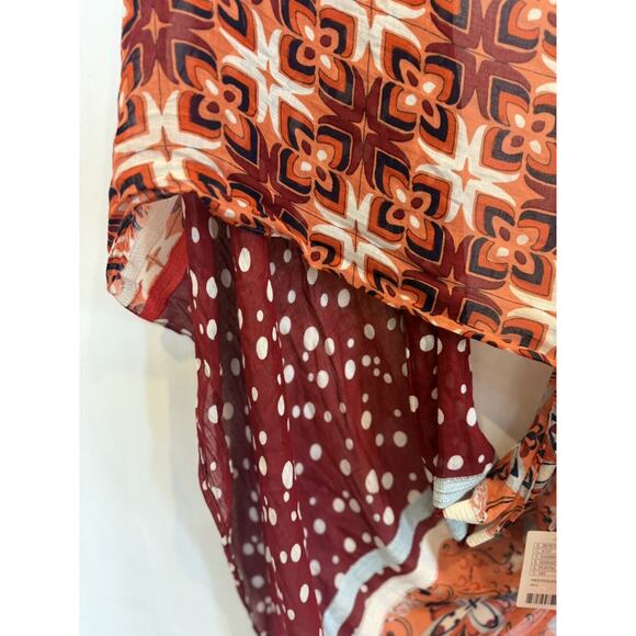 Anthropologie Boho Western Scarf Loop Infinity Moroccan Adair Red Rouge NWT - Picture 8 of 10